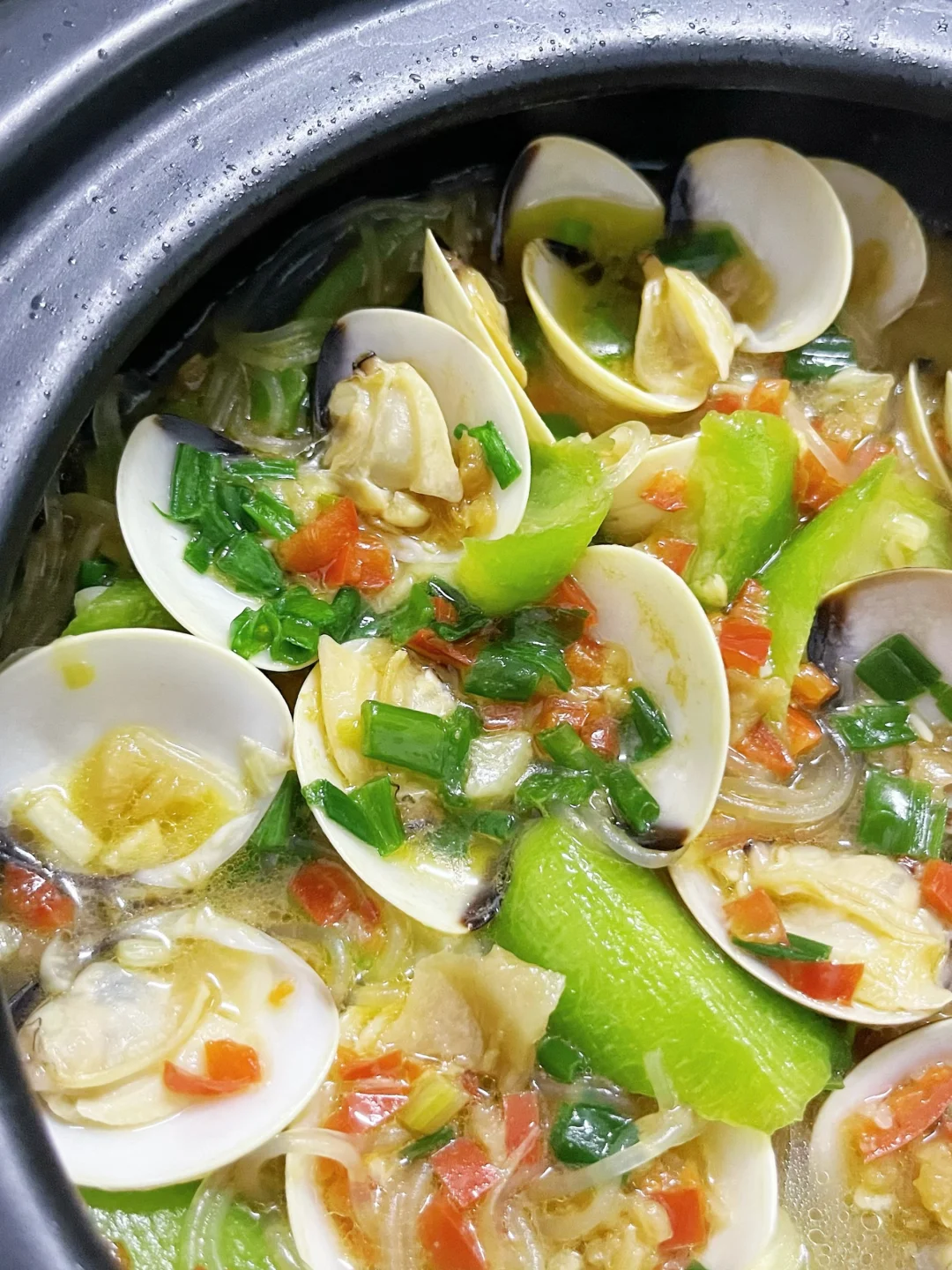 打工人15分钟快手下饭菜｜白贝丝瓜粉丝煲