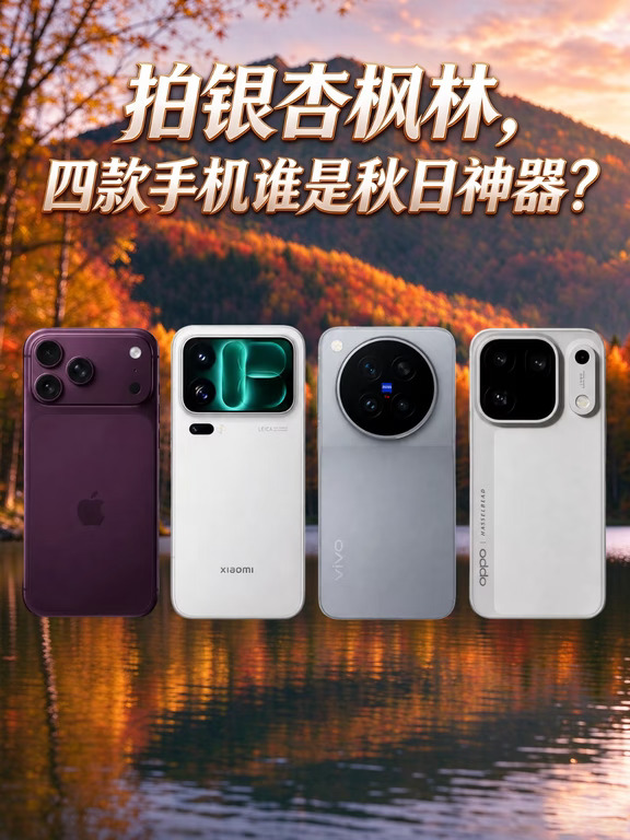 秋日拍银杏枫林，哪台手机直出更出片