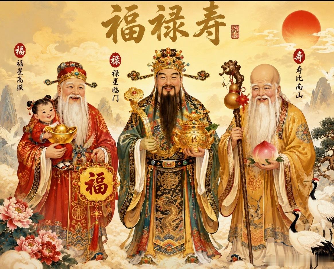 #好运##招财运# 
福禄寿三星齐聚，愿看到这张图的你，好事一件接一件。
 
福，是家人平安、生活有福。
禄，是事业顺利、财运渐旺。
寿，是身体安康、岁月长久。
 
很多时候，我们求的并不是大富大贵，
而是——家人平安，事业顺心，日子越过越安稳。
 
🙏 如果你也希望接住这份福气，
把这份祝福留给 ​