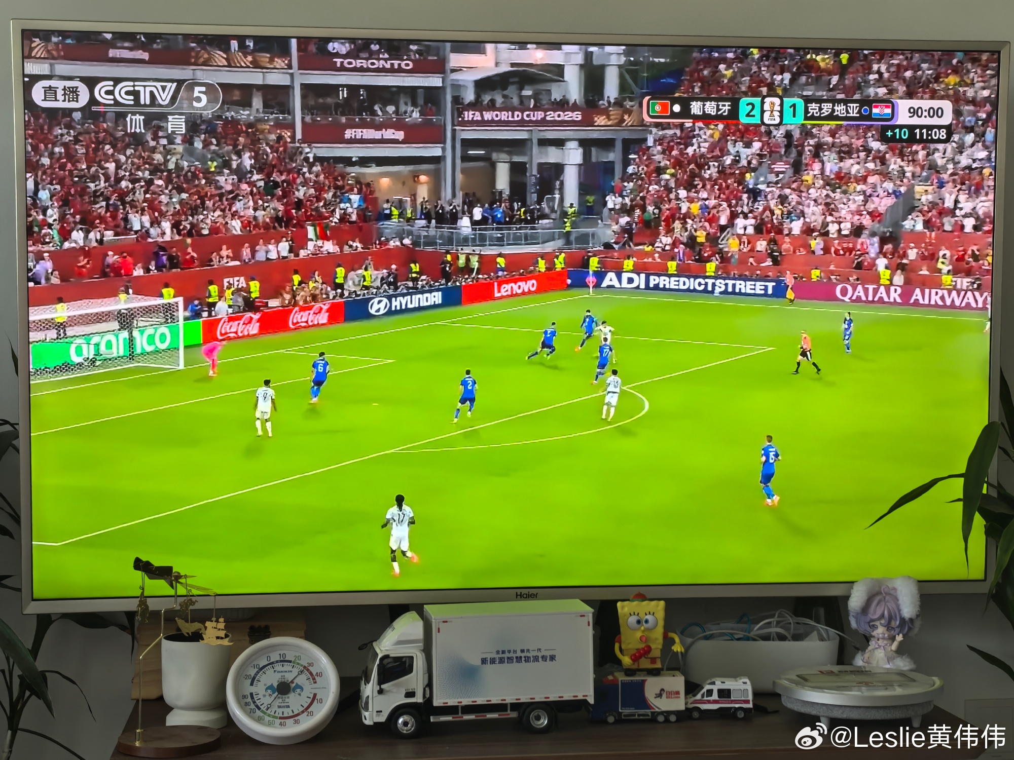 看得惊心动魄，罗哥和全队顶住了压力，祝贺葡萄牙队2:1绝杀克罗地亚队晋...