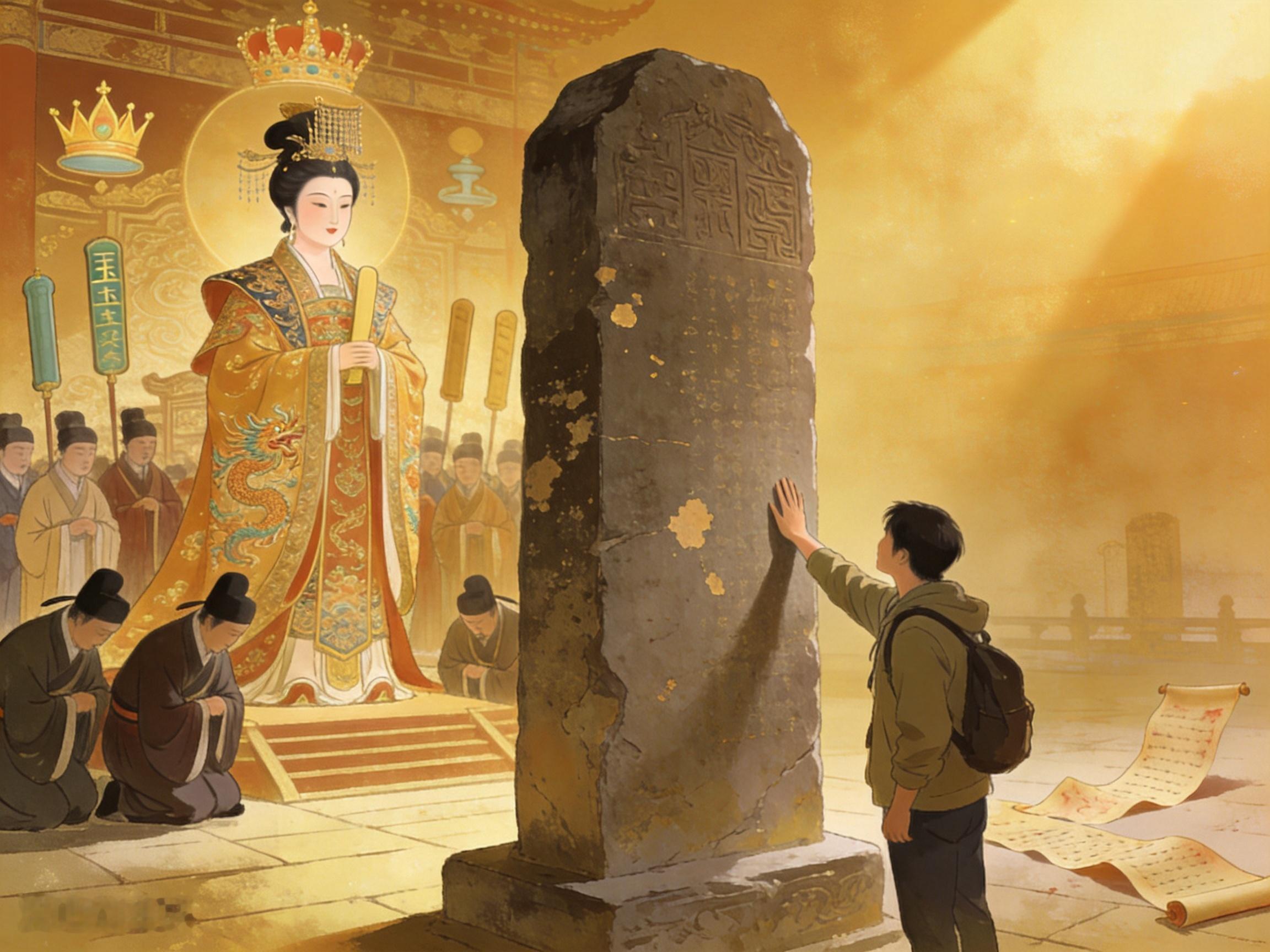 无字碑前，她最后赢了对“女人”的审判

神龙元年，82岁的她退下帝号，只剩“则天大圣皇后”。
群臣松口气：疯女人终于回去做李家媳妇了。可她临死前留一块无字碑——不写功，不写过，不写“女帝”，也不写“悔”。
有人说她怕被骂，有人说她懒得辩。我倒觉得：她把评判权扔还给了历史。
“女人不能称帝”这道锁，她