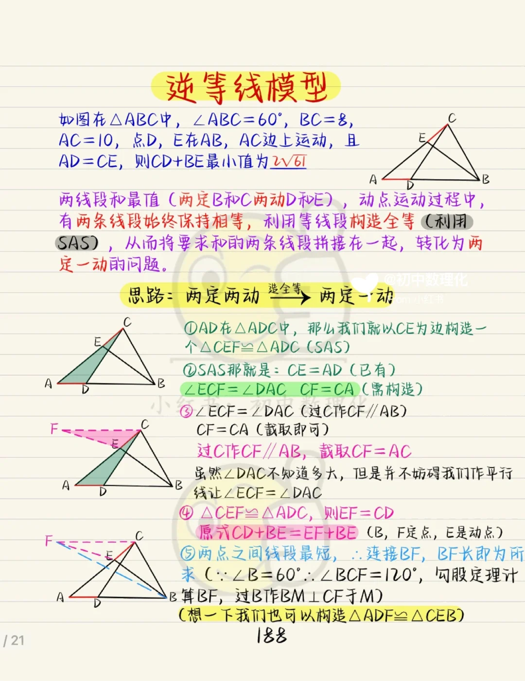 今年中考考这个；逆等线模型（1）
