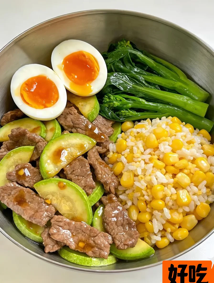 超快速可以冲，又好吃！牛肉玉米饭减脂餐 鲜