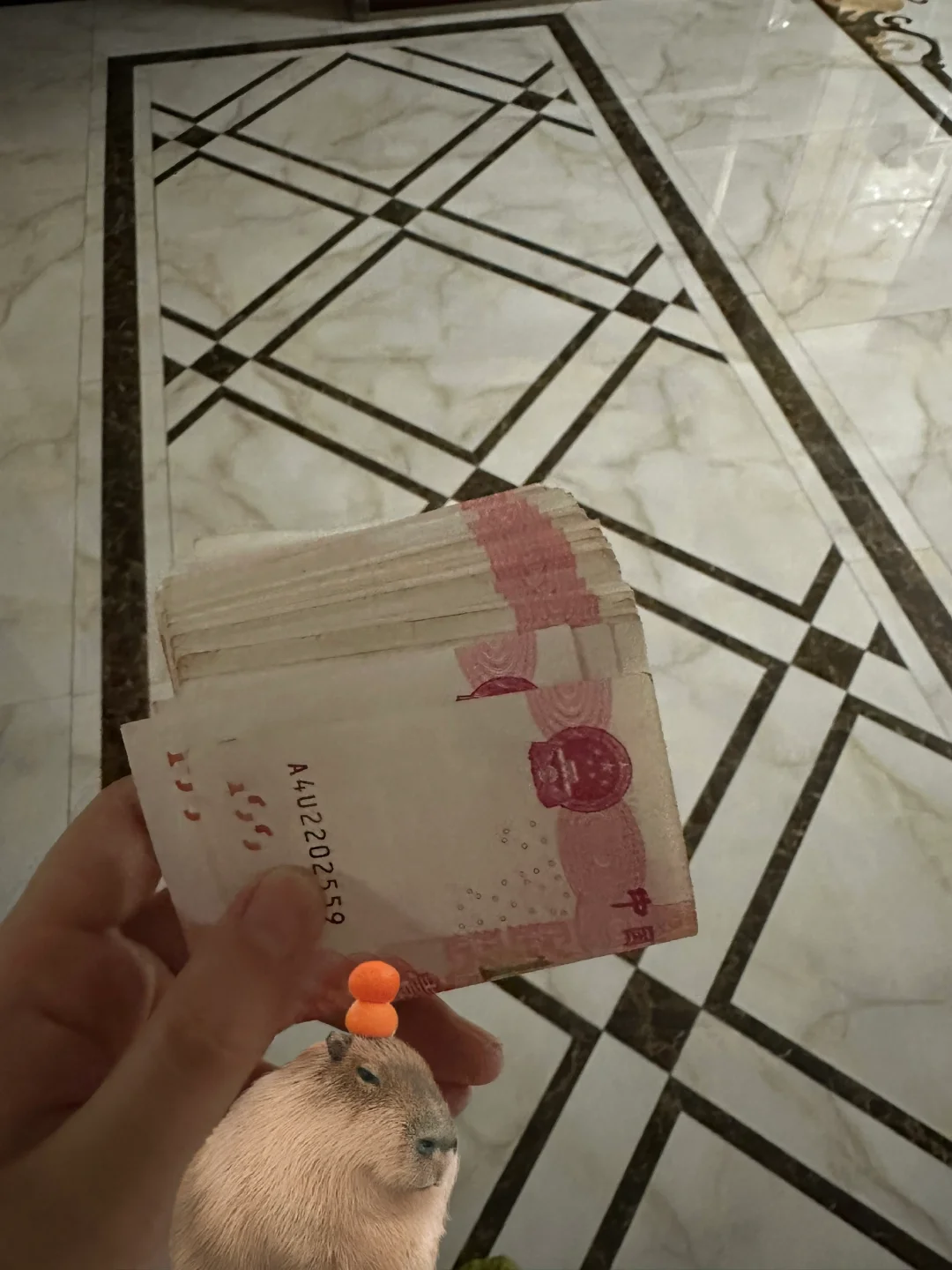 我大姨给了我3000块钱奖励。