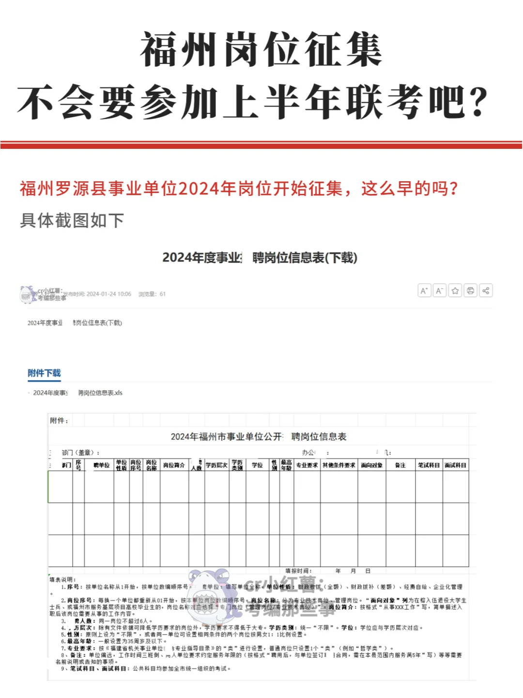 福州事业单位征集24岗位，上半年联考？