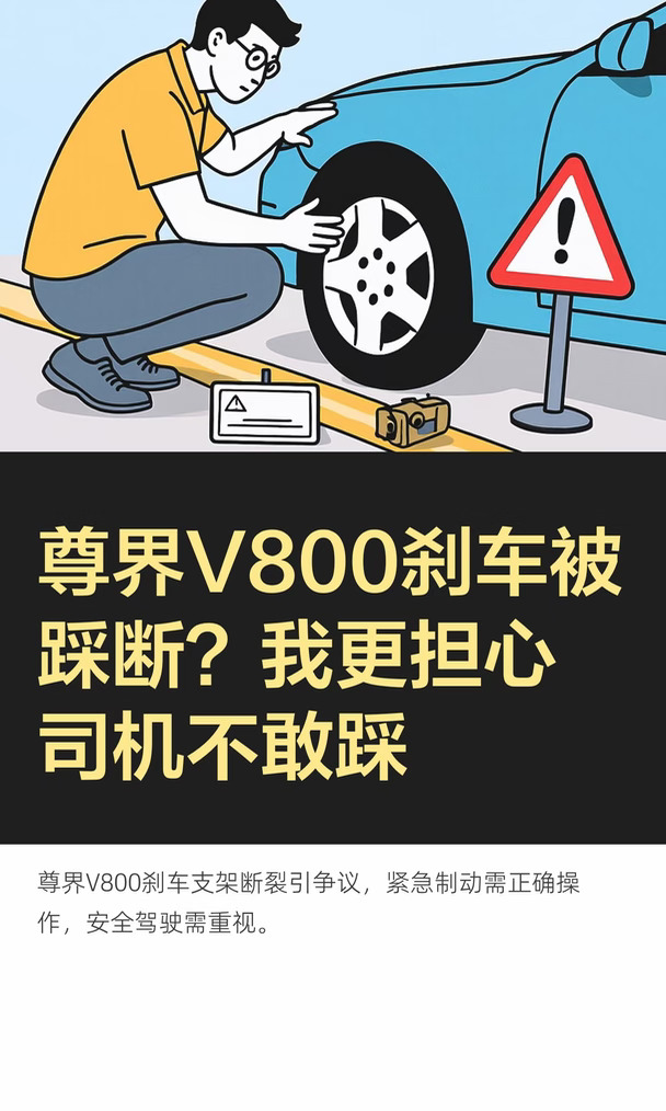 尊界V800刹车被踩断？我更担心司机不敢踩