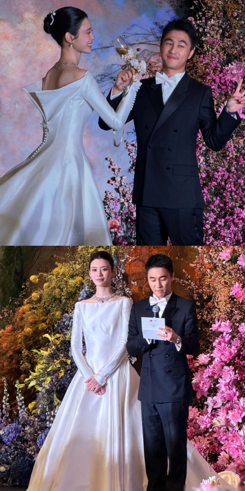 何猷君没钱，奚梦瑶会不会嫁？这话问得就挺没劲。
人家婚礼上那套白纱，六百个钟头手工缝的，脖子上挂的钻，上百克拉。收官晚宴戴的珍珠，是四太梁安琪压箱底的货。
但你要觉得她光靠嫁，就太小看人了。生完俩孩子，扭头复出走秀，还挤时间念北大EMBA。现在直接跟着四太后面，插手家族生意。
再看另一边，郭碧