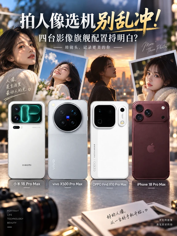 人像选机攻略📸四台影像旗舰怎么选不踩坑