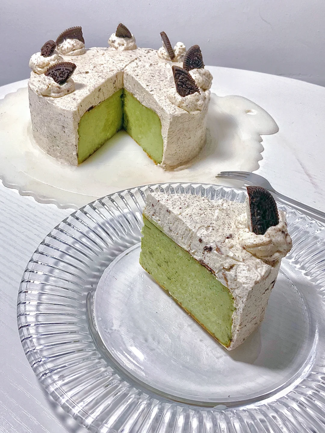 抹茶奥利奥巴斯克｜免打发🥺搅一搅就完成🥺