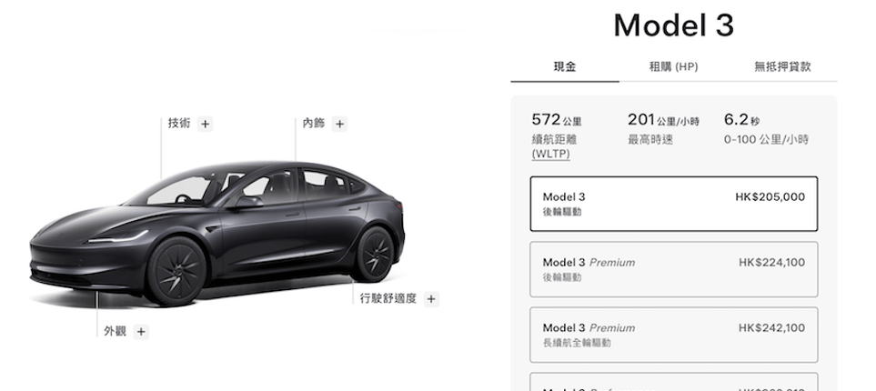特斯拉香港澳门降价版Model 3来了，最便宜17.59万元