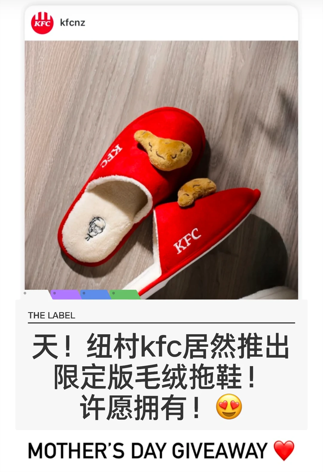 🇳🇿纽村母亲节！许愿拥有kfc炸鸡毛绒拖鞋！