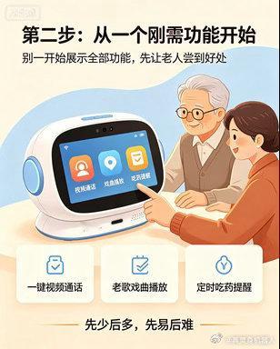 智能养老机器人，如何让老人从 “抗拒抵触” 到 “主动接纳”？
很多子女选购智能养老机器人时，都会遇到同一个难题：老人极度抵触，觉得 “机器没用、浪费钱、学不会、被监视”，坚决不肯使用，最后导致设备闲置吃灰。其实老人的抵触，从来不是抗拒科技本身，而是恐惧陌生事物、担心麻烦、害怕被替代 ​