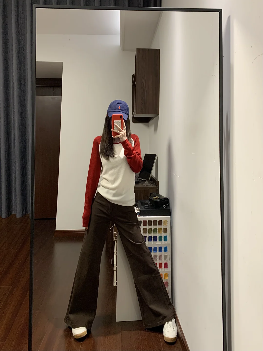 狠狠get到了红配棕！！