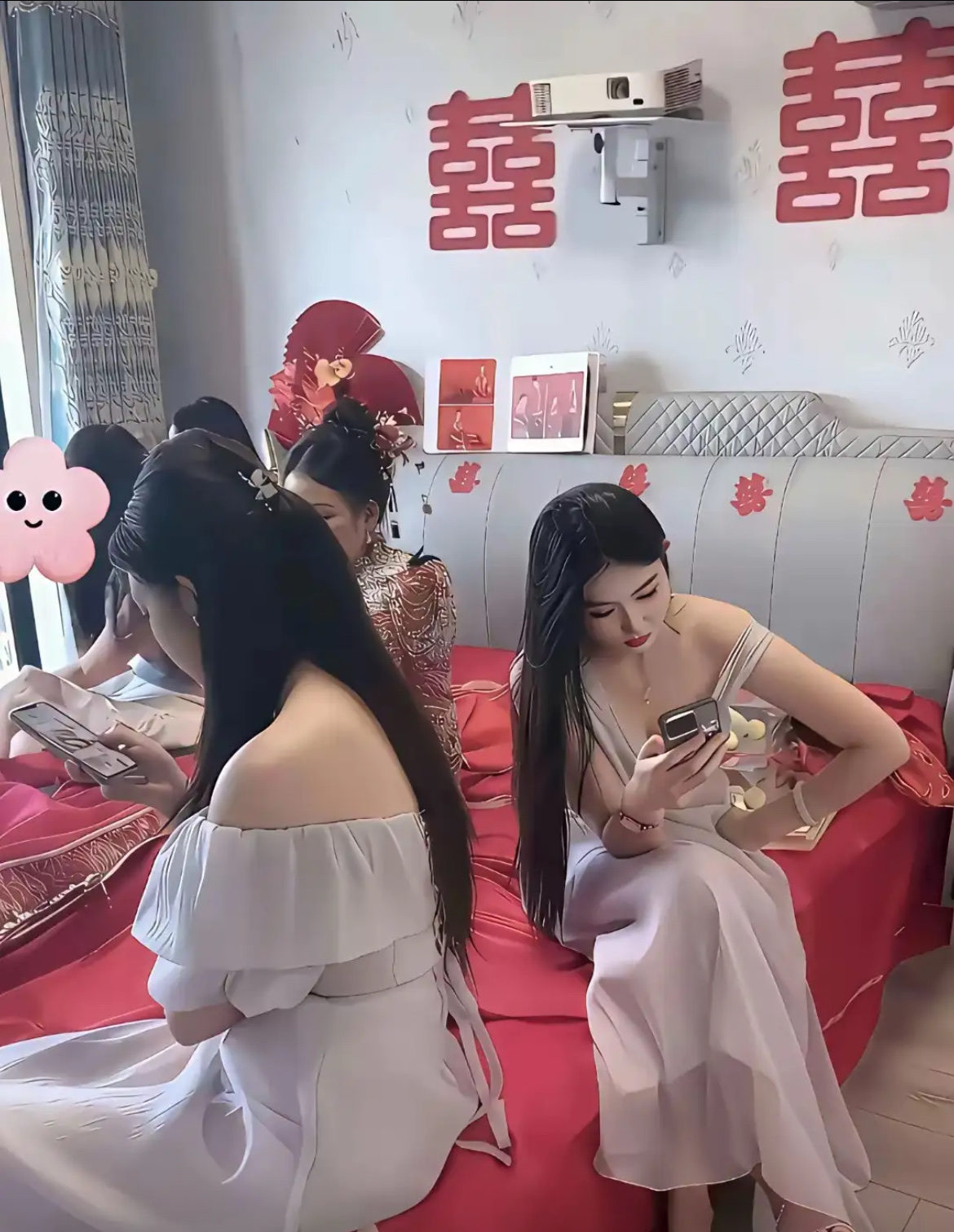伴娘团的颜值都能把新娘盖过了