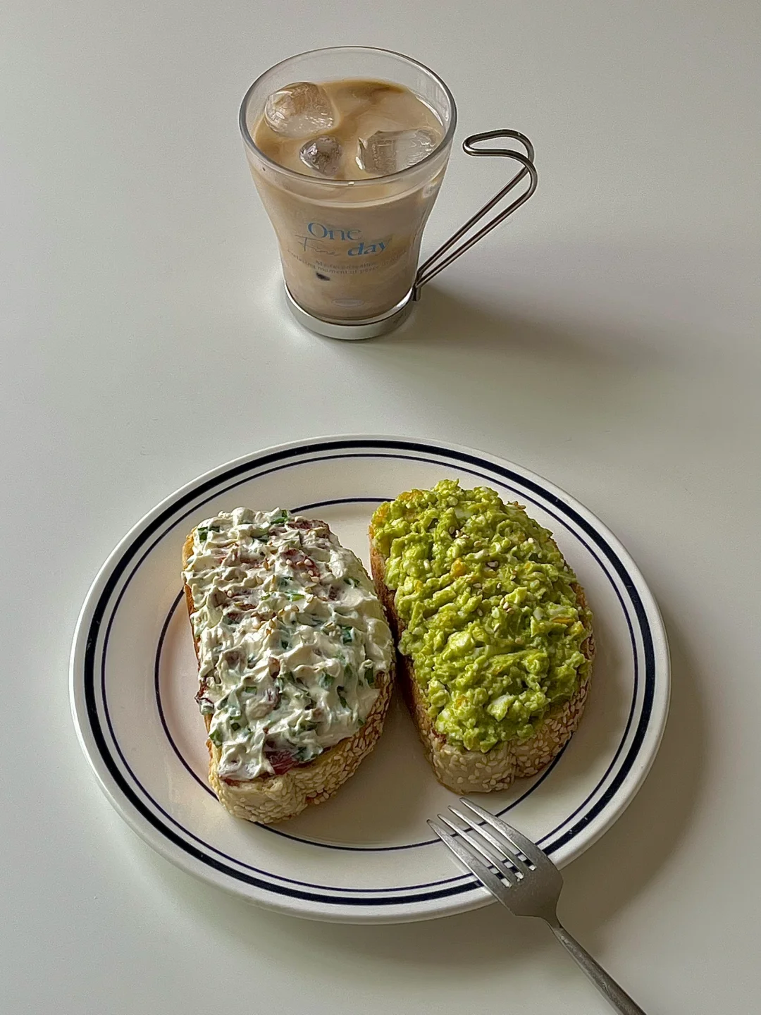 ☀️工作日早餐｜葱香培根奶酪酱&牛油果鸡蛋酱