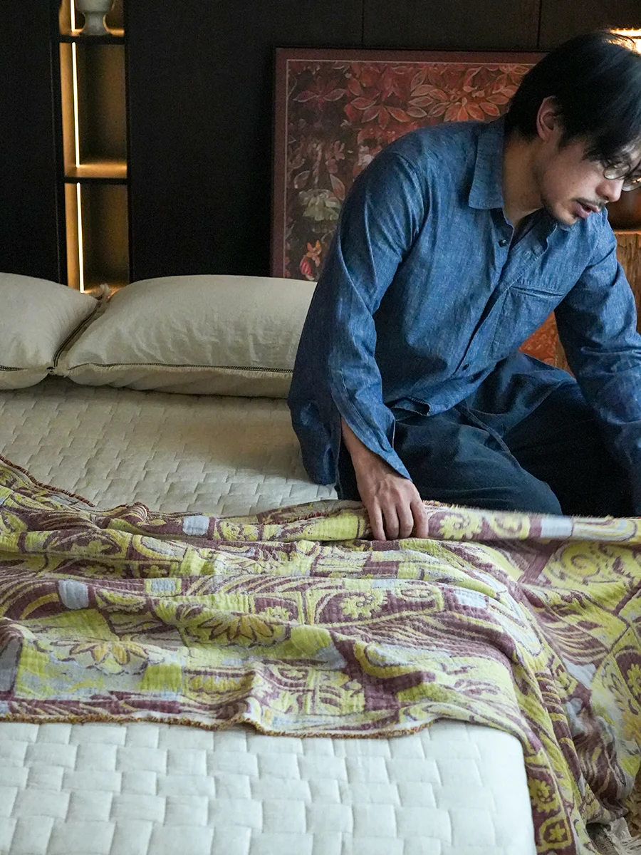 🍂 秋风一吹，床盖和毯子都换上棉麻啦