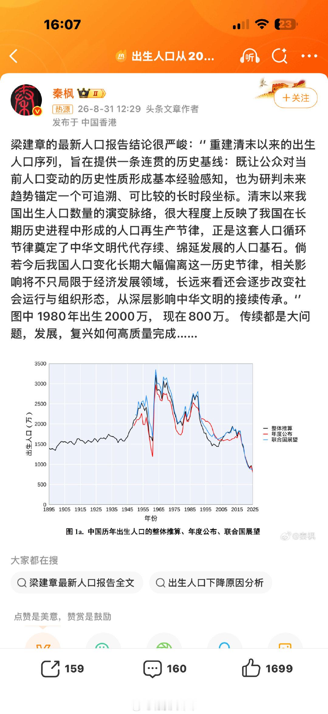 #出生人口从2000万跌至800万#，这博主光说生了，教育，住房，养老，医疗，就业等等问题有配套措施吗？  此刻耳边又想起12年前黄渤的那首我的要求并不高……  ​