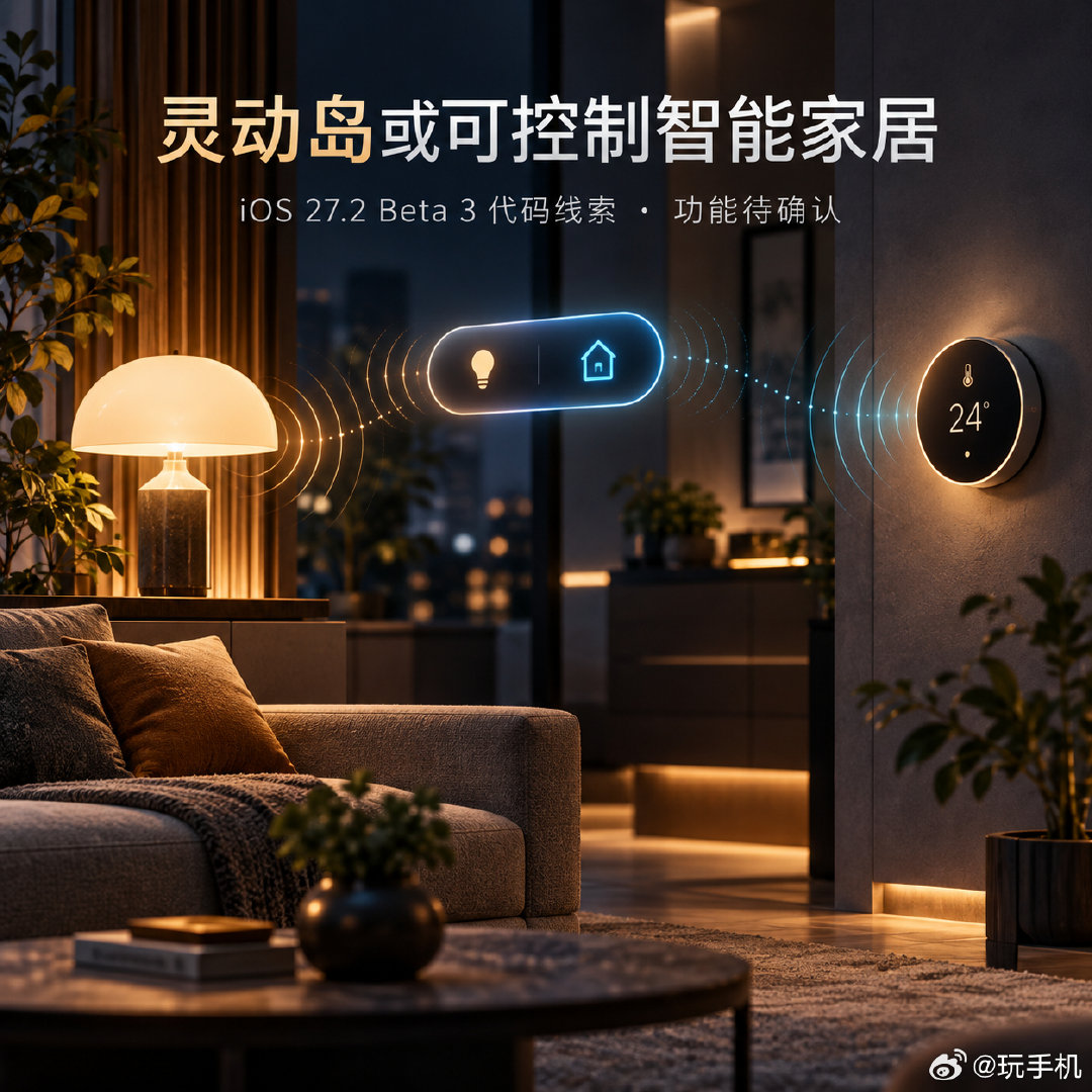 【数码快讯】据消息源发现，iOS 27.2 Beta 3 的 HomeKit 代码中出现“近距离管理器”。相关代码显示，用户靠近兼容的智能家居设备时，灵动岛可能提供灯光、温度等控制选项。该功能是否会正式开放，目前尚不明确。#iOS27点2Beta3##灵动岛##智能家居##HomeKit##系统新功能# ​