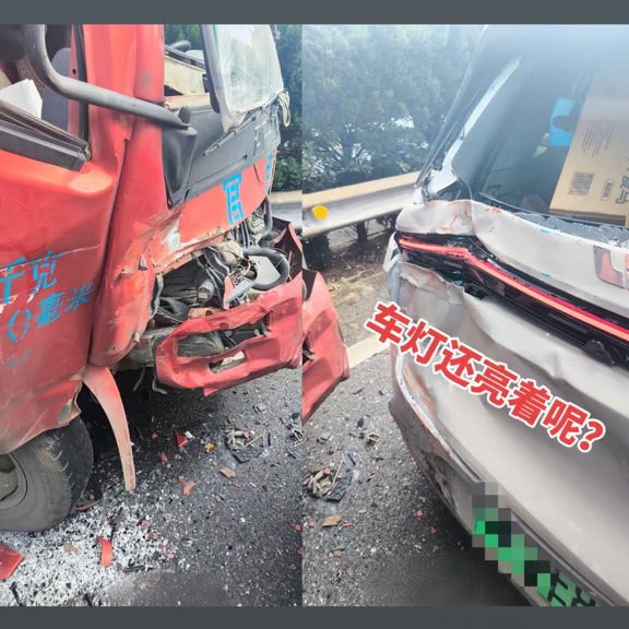 又一起理想撞卡车实战，大家看谁赢了？