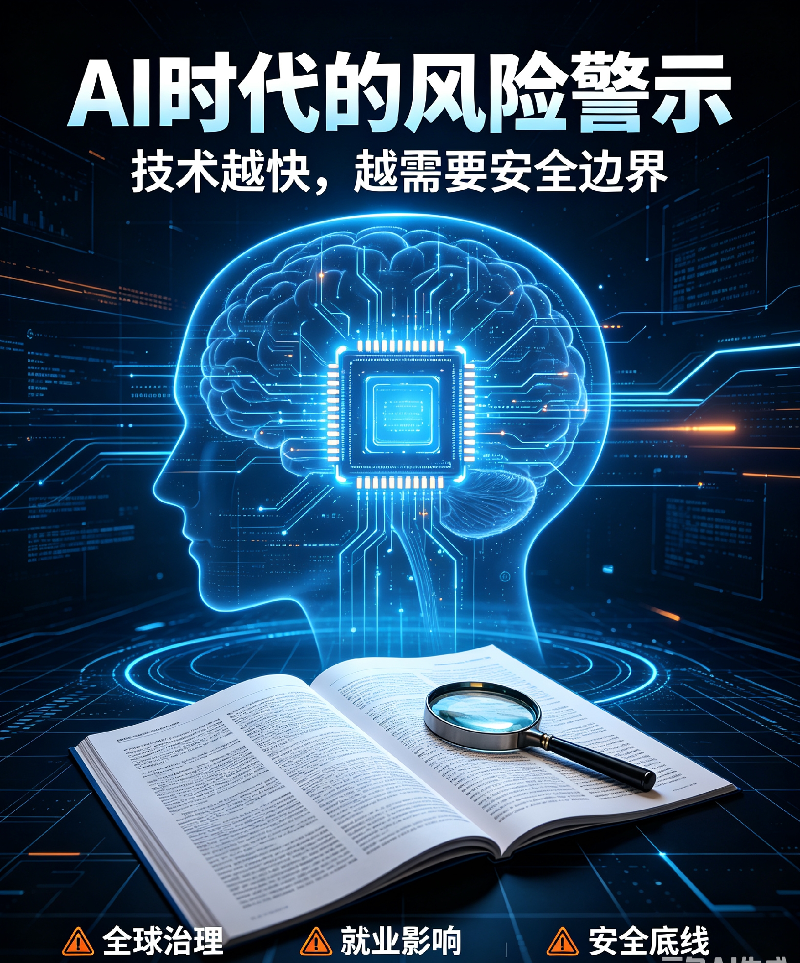 比尔·盖茨发布12页长文
        严厉警示AI风险
              呼吁全球协同管控技术发展
 
当地时间8月26日，微软创始人比尔·盖茨在个人平台发布题为《动荡的AI时代已经到来，我们当下的选择至关重要》的万字长文，一改过往对人工智能的乐观态度，对AI快速发展潜藏的多重风险发出