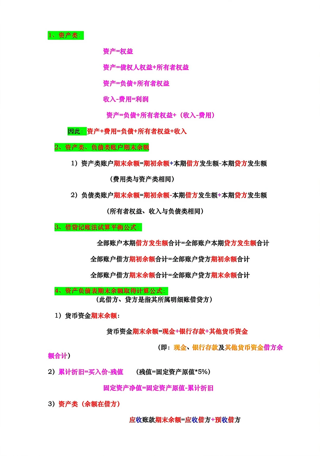 基础会计学公式整理附文件🔥