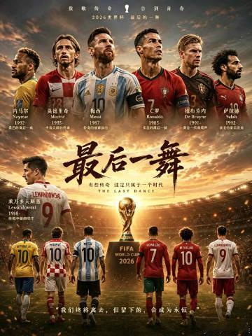 2026美加墨世界杯。致敬黄金一代，2026世界杯最后一舞。 <br ...
