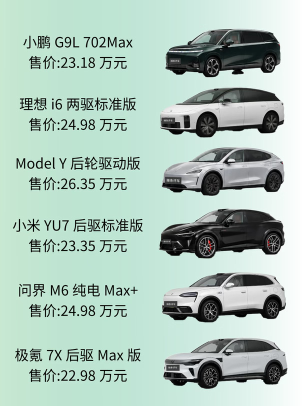 20-30 万纯电大五座合集✨