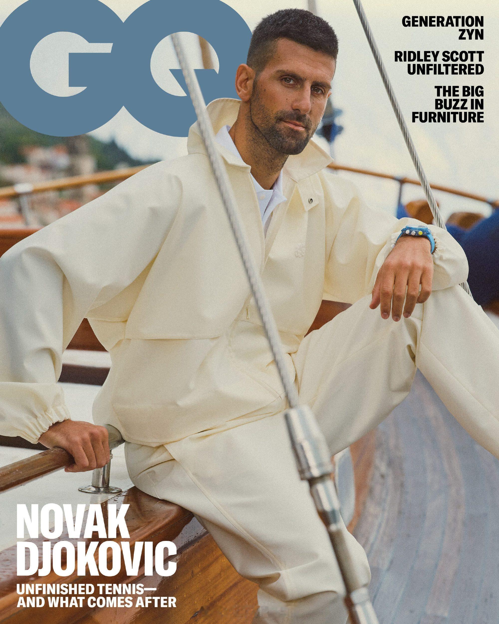 德约科维奇登上《GQ》封面，再度帅哭！这大长腿，这游艇度假老钱风，妥妥...