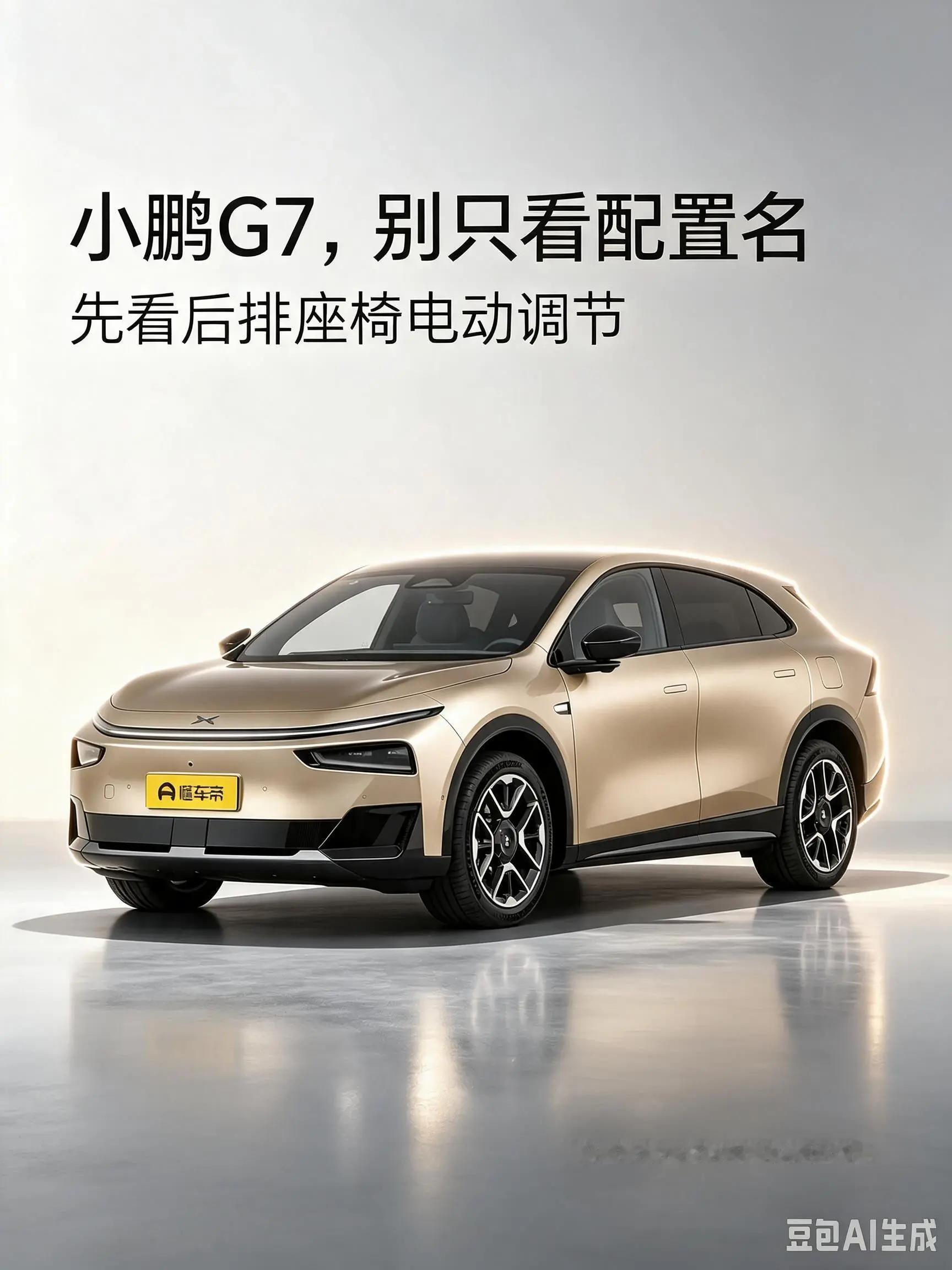 小鹏G7先看后排座椅调节