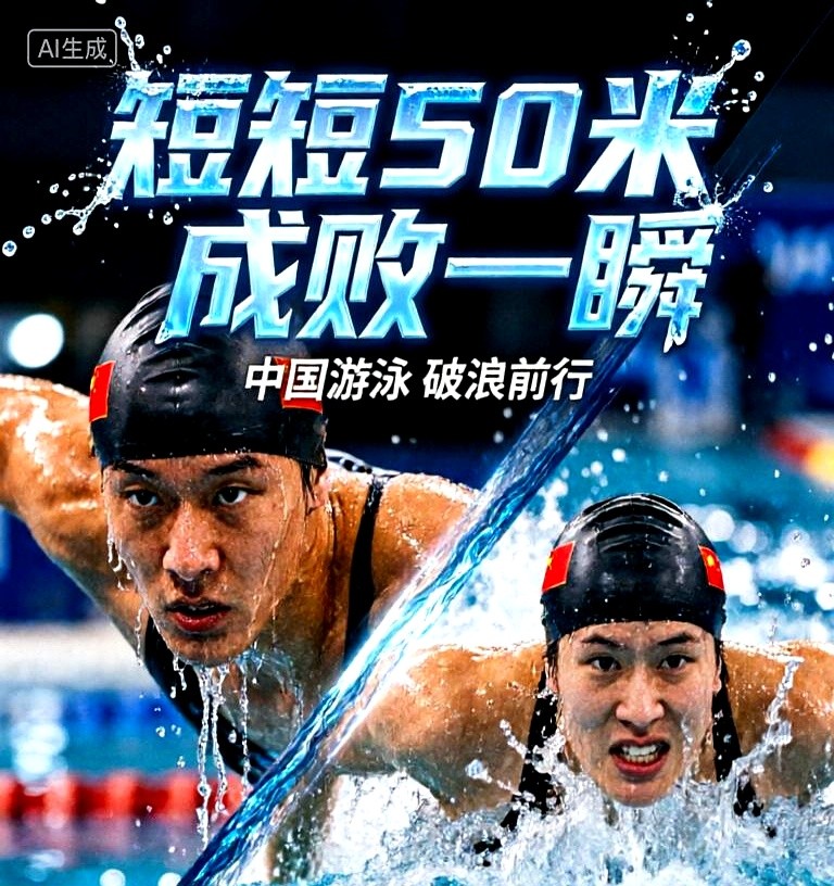 5分钟，泳池里要决出两块金牌。

张雨霏的50米蝶泳，覃海洋的50米蛙泳，背靠背出场。这速度，心脏弱点的都跟不上趟。

50米太刺激了，容错率几乎为零。一个出发没压住水花，一个转身蹬壁慢了0.1秒，冠军可能就没了。看的就是谁肌肉记忆更深，谁的心态更稳。

这俩人平时怎么练的？水里一泡就是几个钟头，一
