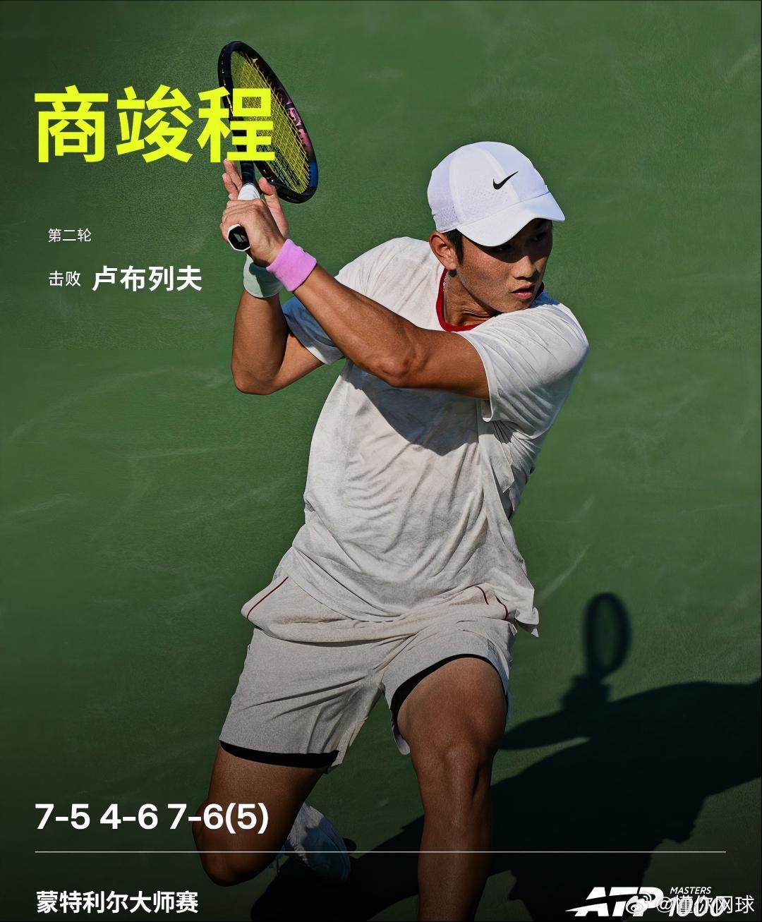 小商挽救5赛点逆转10号卢布列夫晋级32强 一起看网球2026 ATP...