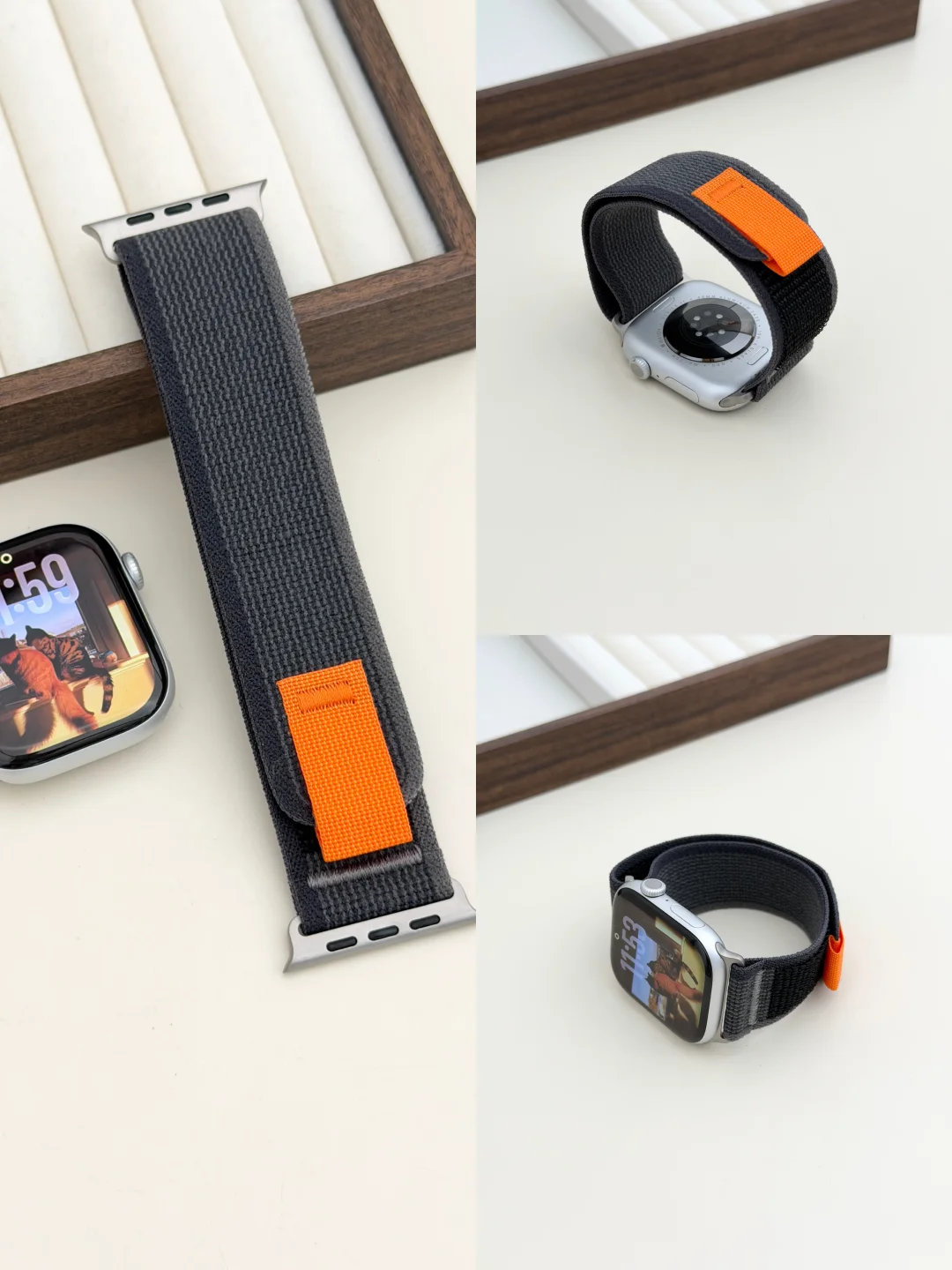 秋日野径｜iwatch编织表带一抹亮橙