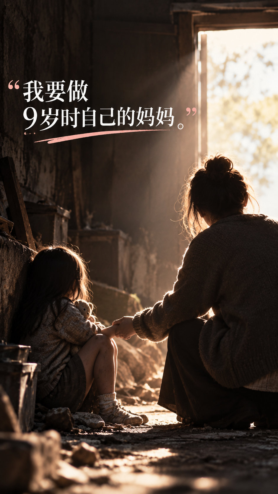 “我要做9岁时自己的妈妈。”

可能是今天看到最有力量的一句话。

9岁的她没有能力保护自己。
31岁的她，终于回来接她了。

#被继父性侵女子已签订人体器官捐献# ​
