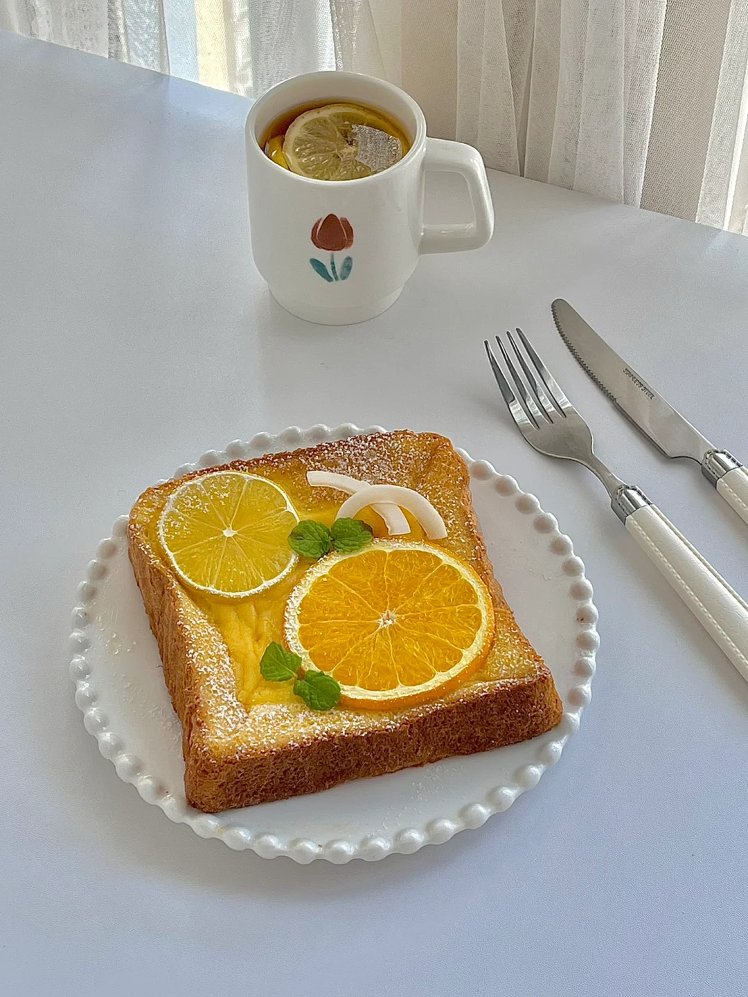 ☀️工作日早餐｜高颜值法式香橙厚吐司😋