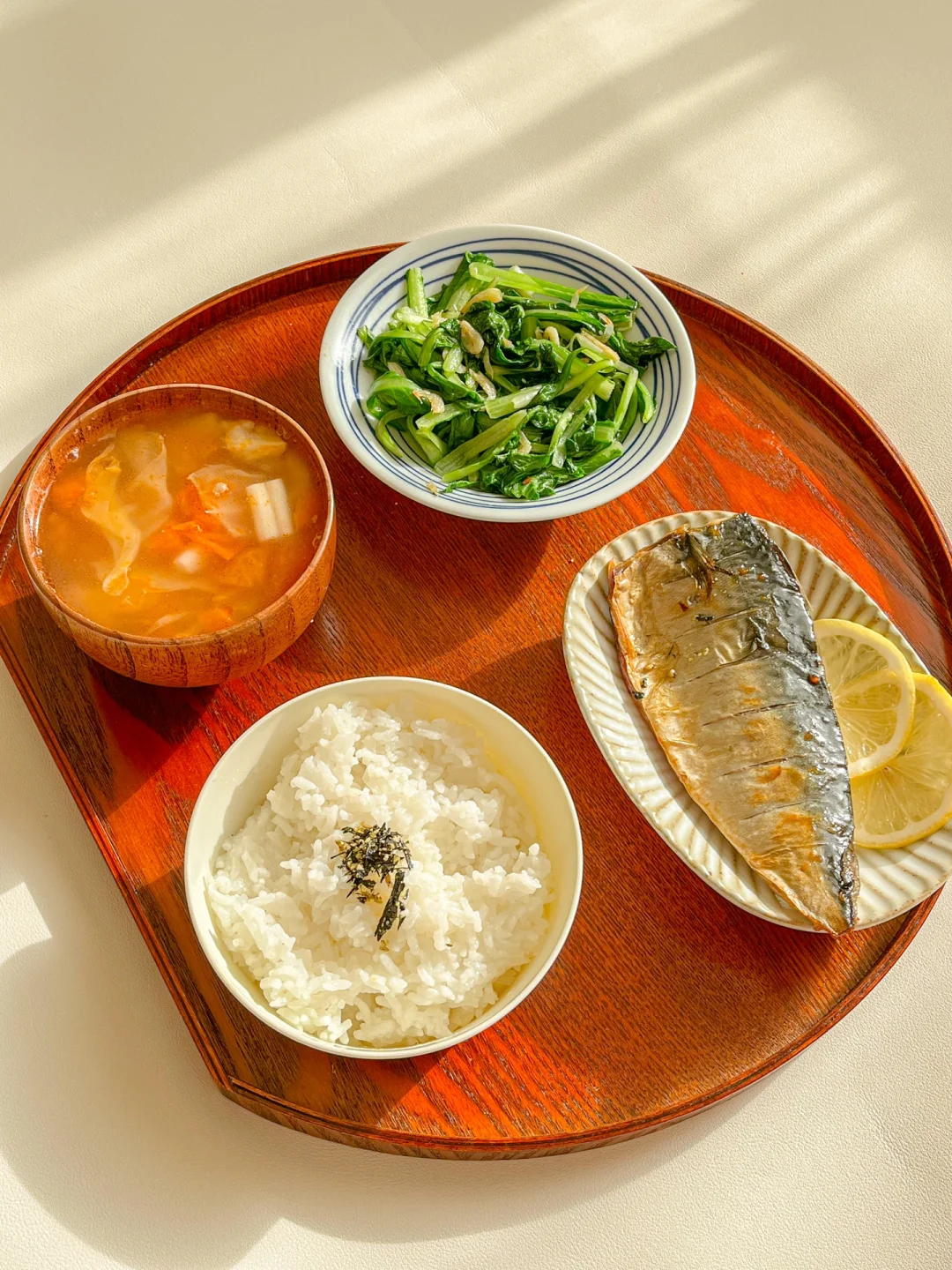 一人食｜盐渍青花鱼｜清淡的饭菜也可以很好吃