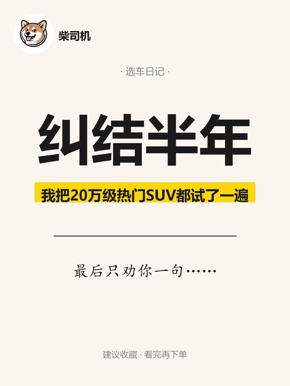 20万买纯电SUV，我把市面上热门的都试了一遍