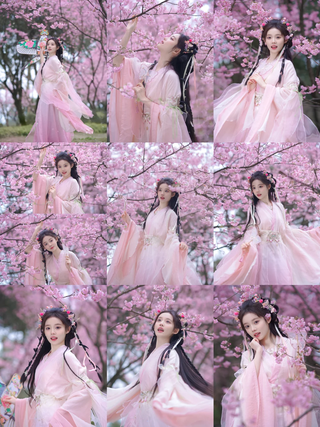 存一些春日氛围感汉服樱花拍照姿势🌸