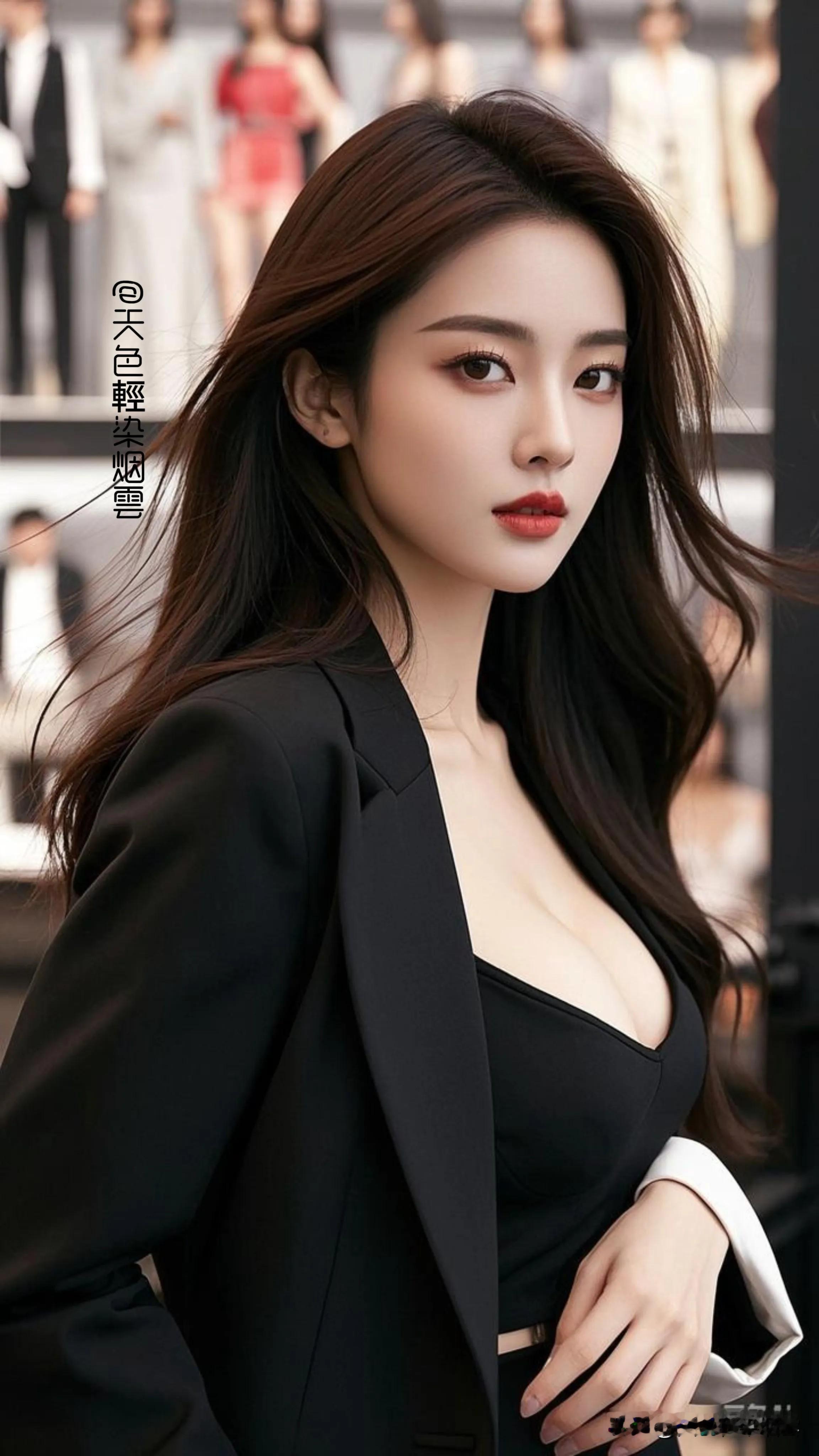 优雅黑西装，都市女强人，气场全开！。、 原创高清美图，喜欢图片的朋友点个赞谢谢！