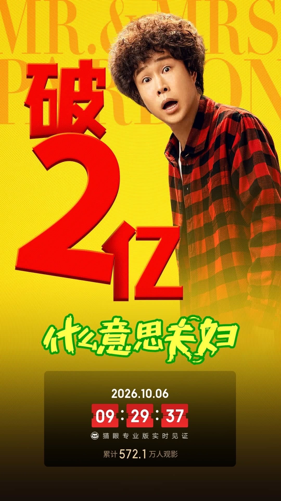 电影《什么意思夫妇》 票房破2亿 ​