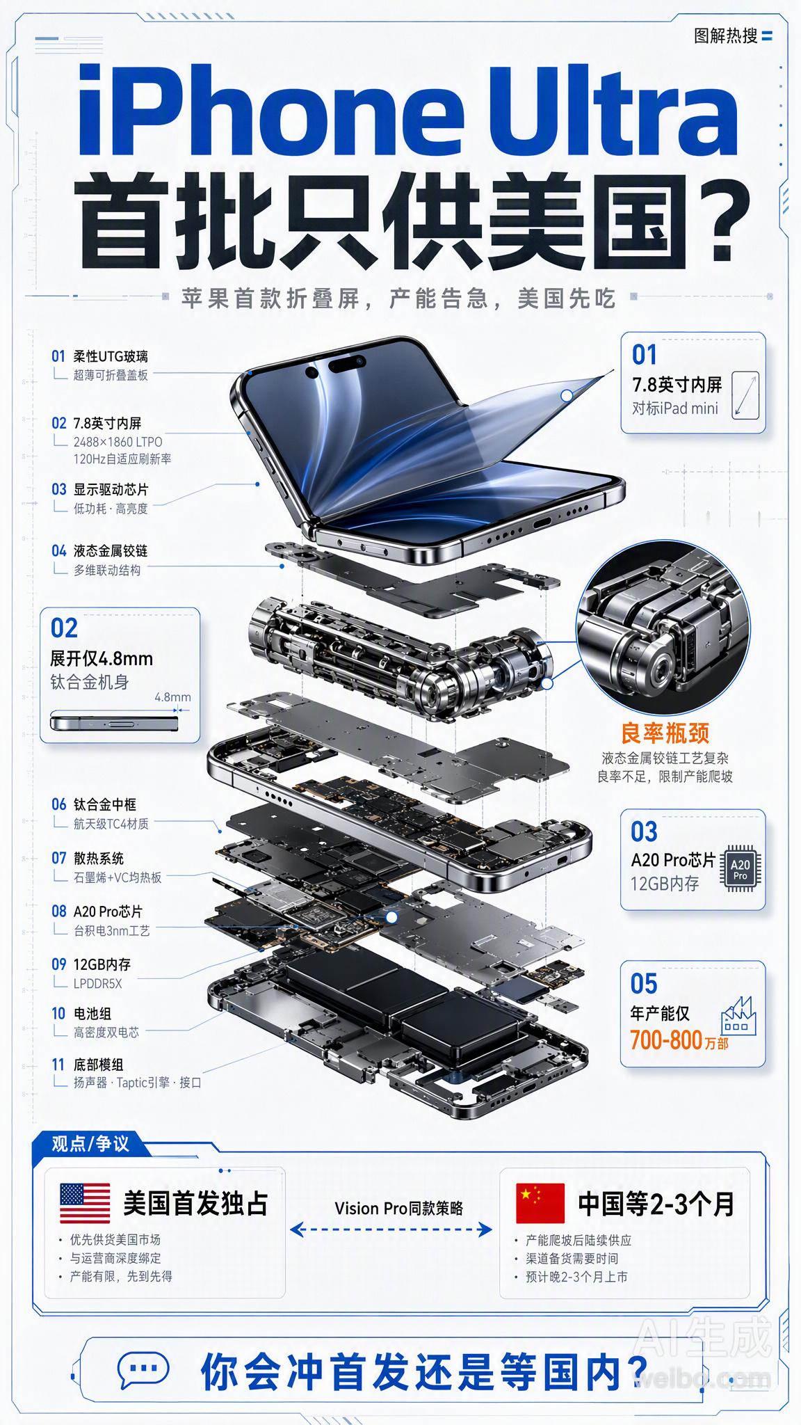 苹果首款折叠屏 iPhone Ultra 预计9月发布，但最新消息有点...