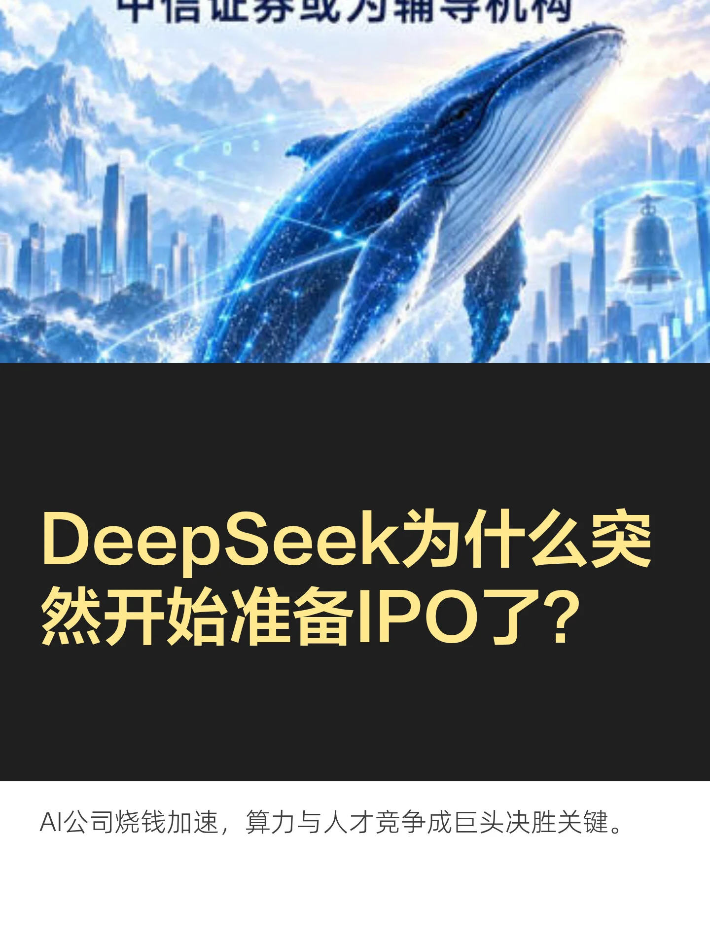 DeepSeek为什么突然开始准备IPO了？
