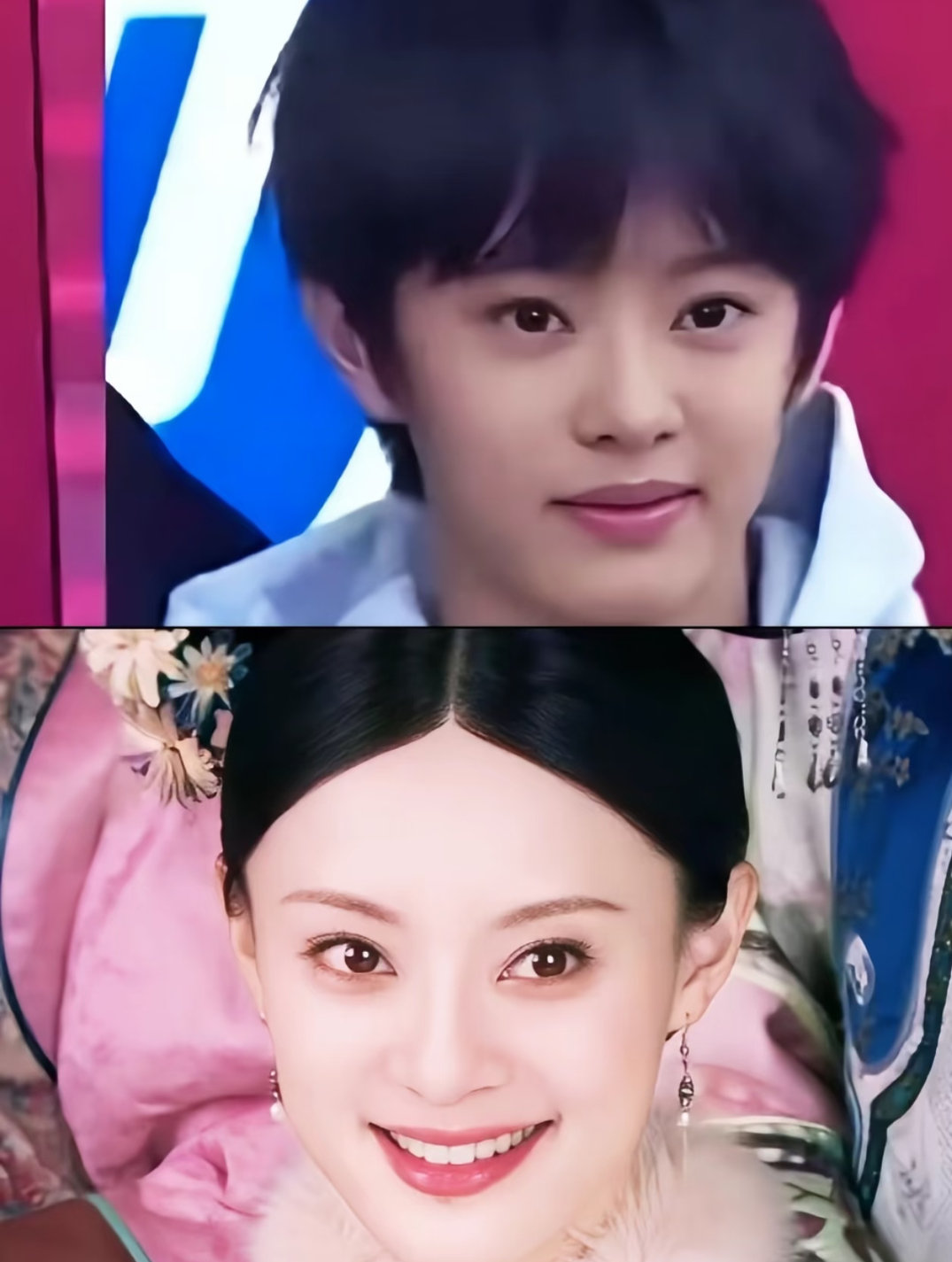 突然就对基因起了敬意。。。
孙俪儿子化个妆就能直接演甄嬛了吧?完全是妈妈的性转版，眼睛一比一还原啊，只不过眼里多了些自带故事的少年感，是不是儿子的眼睛都像妈妈多一点? ​
