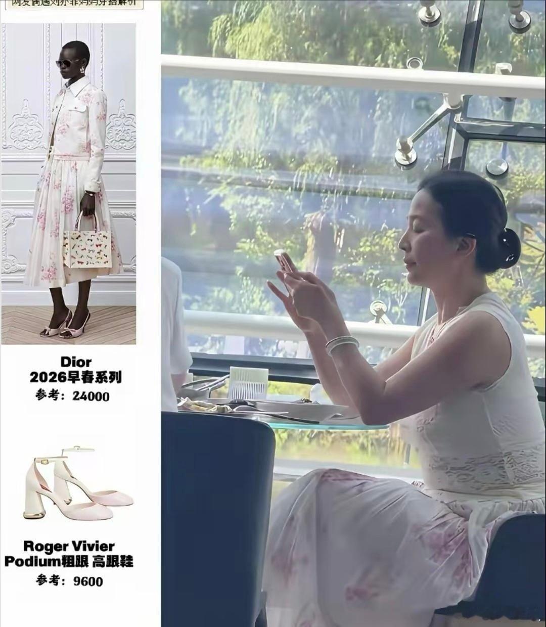 刘亦菲她妈在北京被偶遇，67岁，素颜喝茶。 ​