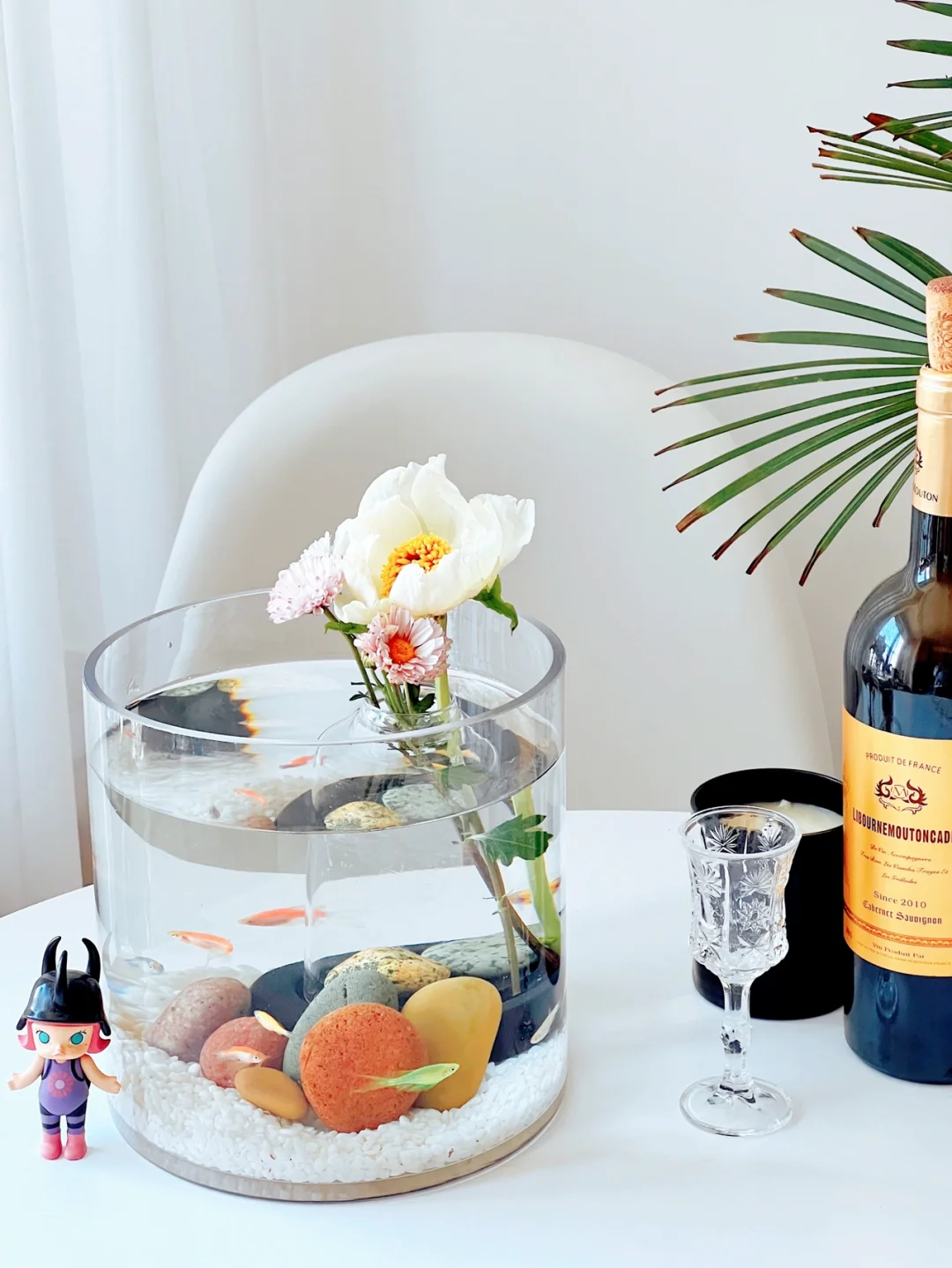 宅家日常｜我又给鱼缸造了新景“水中花”🌷