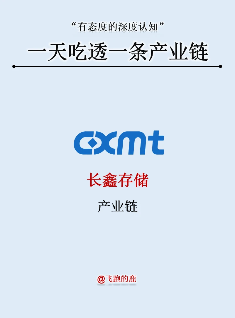 一天吃透一条产业链：长鑫存储 产业链