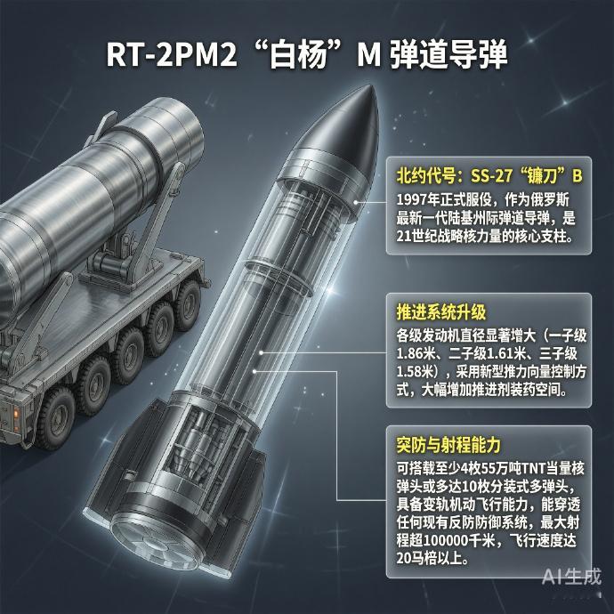 俄罗斯RT-2PM2“白杨”M弹道导弹 RT-2PM2“白杨”M（To...