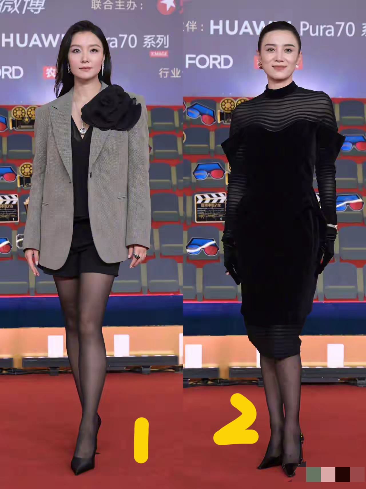 看看两个黑丝袜美女，你们觉得1号好看，还是2号好看，我选1号，2号的裙...