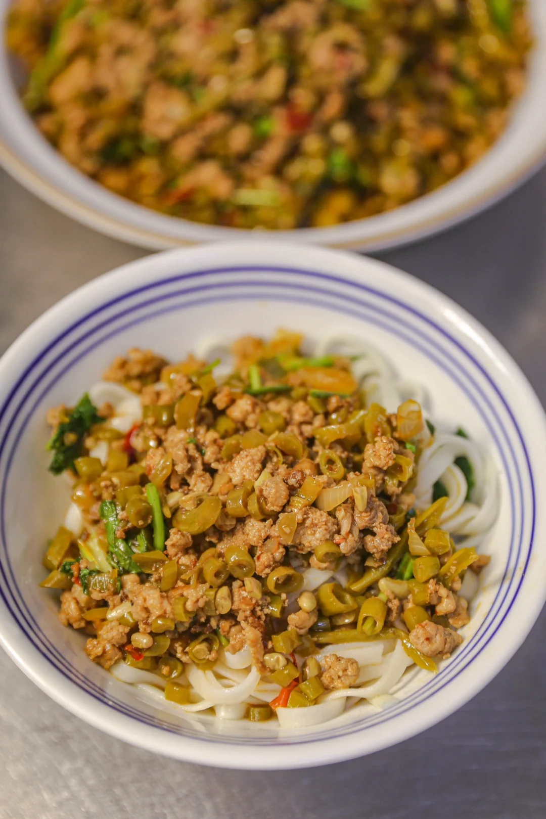 做1000种面不重样（257）酸豆角拌米粉