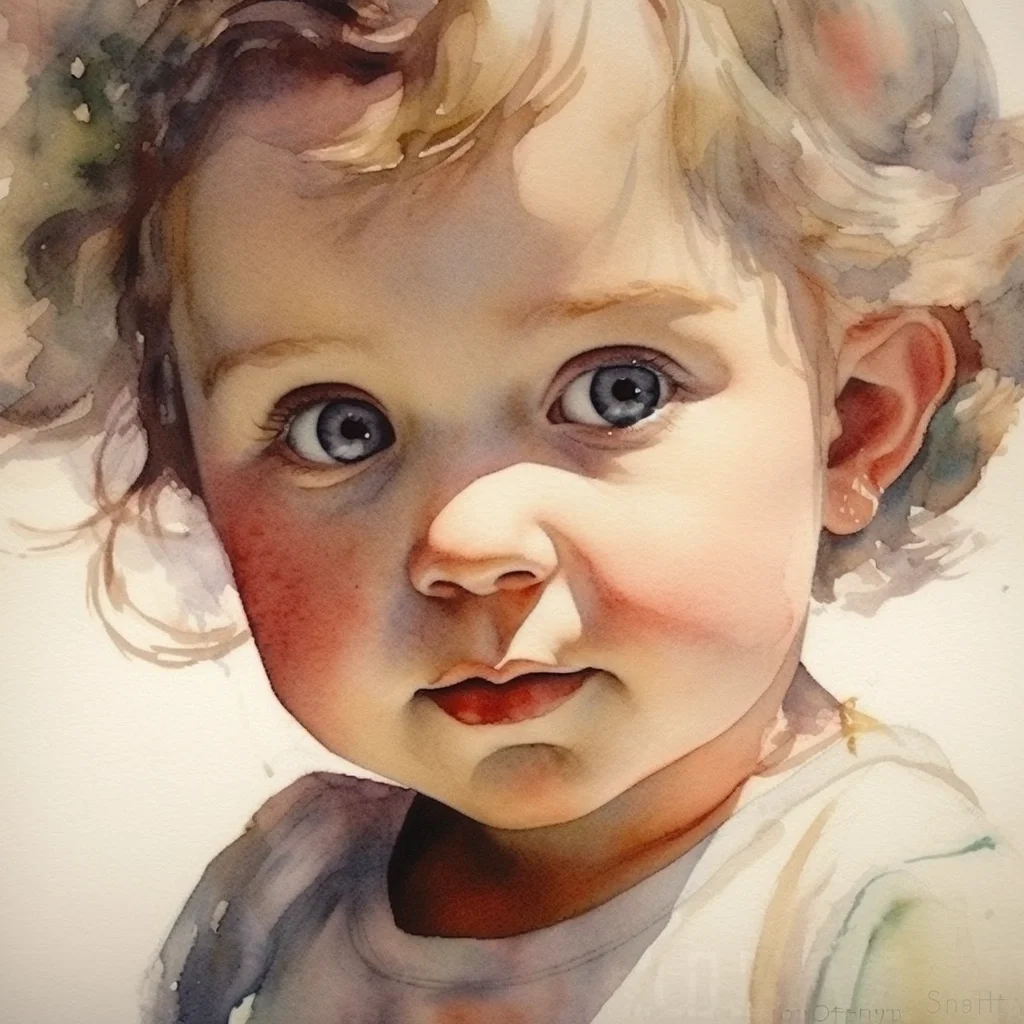 AI水彩：洋娃娃