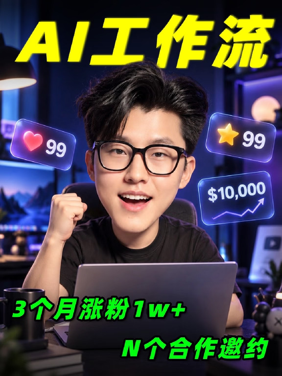 3个月涨粉1w+，揭秘一个人的AI工作流